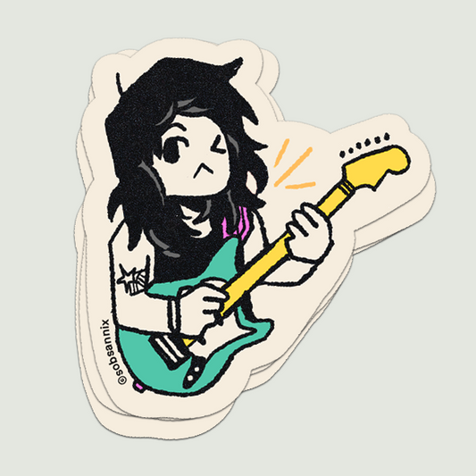 Mustang Guitar Girlie Sticker