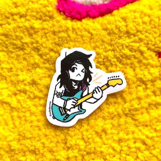 Mustang Guitar Girlie Sticker