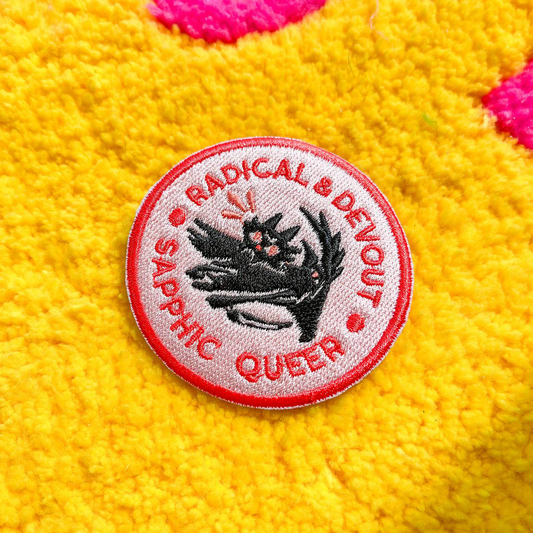 Radical and Devout Sapphic Queer Iron-on Patch