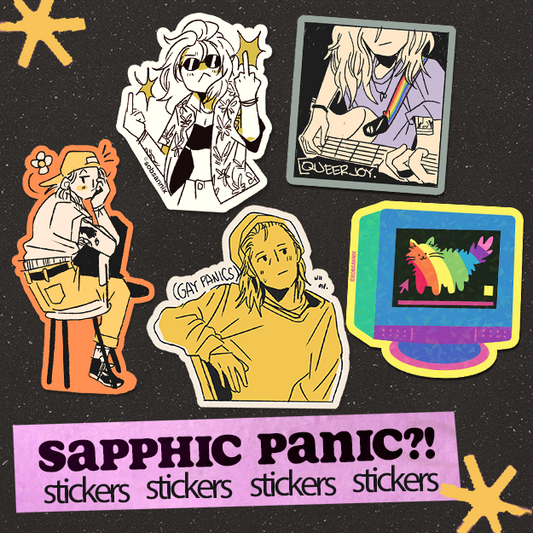 Sapphic Panic?! Sticker Pack