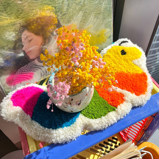 Rainbow Wormy Desk/Mini Rug