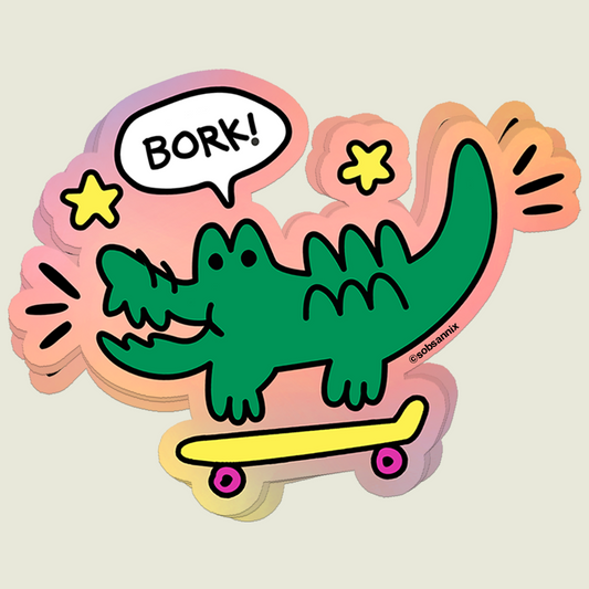 Croccy Skate Holographic Sticker