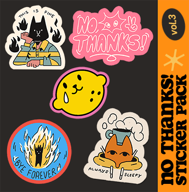 No Thanks! Sticker Pack Vol.3